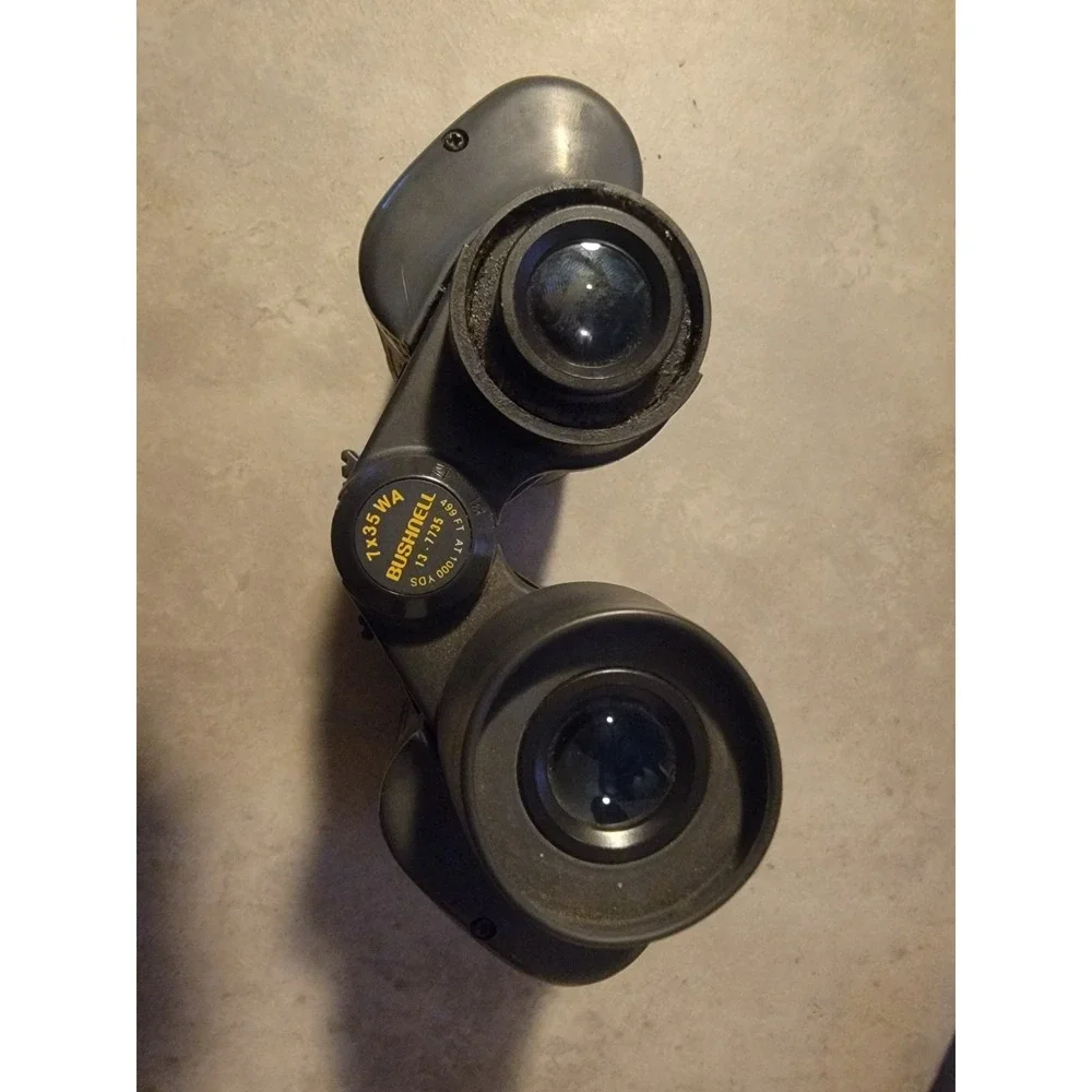 Bushnell 7x35 WA Binoculars‎ w/ Case – Clear Optics, Repair Needed
